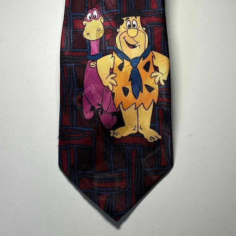 Flintstone’s Fred and Dino Vintage Necktie Novel Ties 1994
